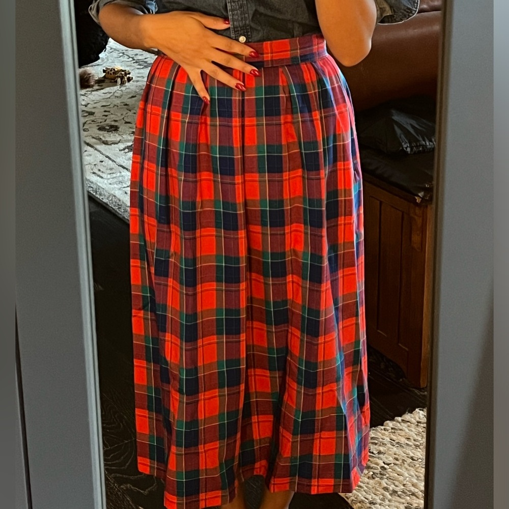 Vintage Pendleton plaid wool skirt